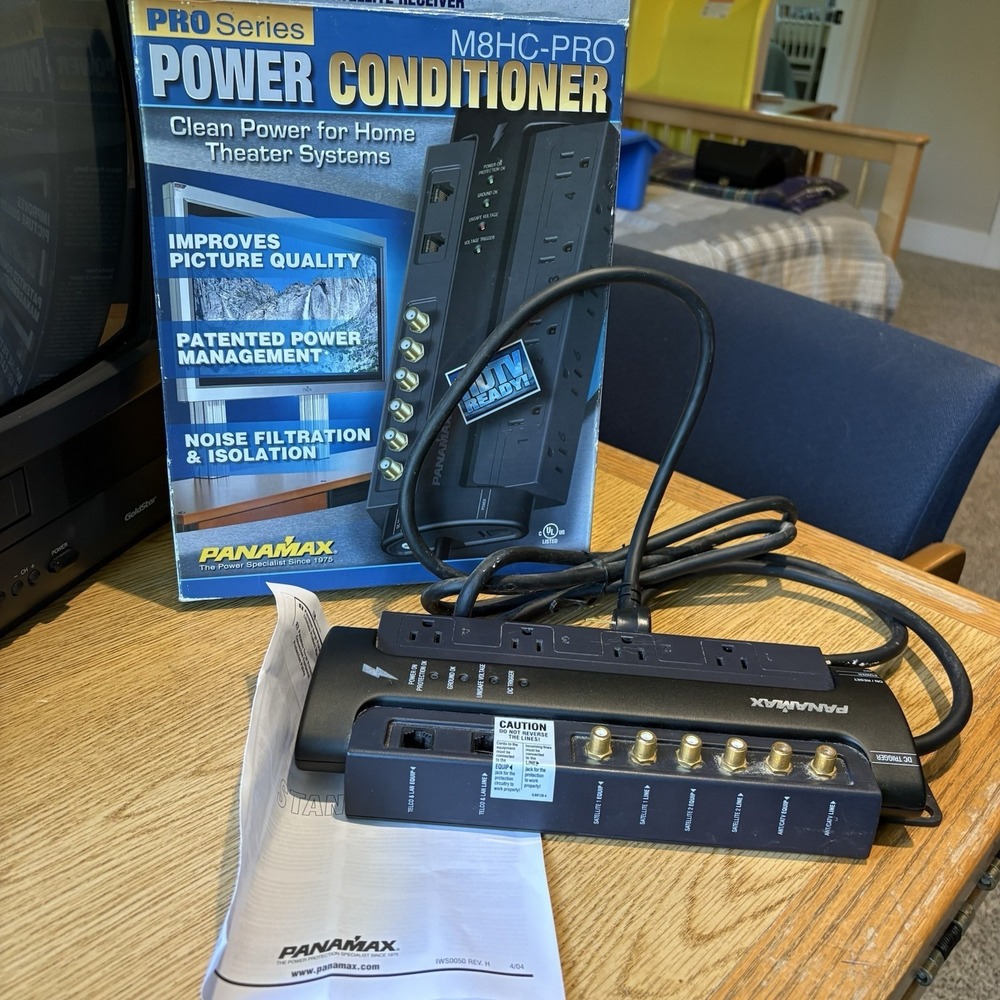 PANAMAX M8HC-PRO MAX-PRO Power Management LAN / SAT Surge Protector Bar